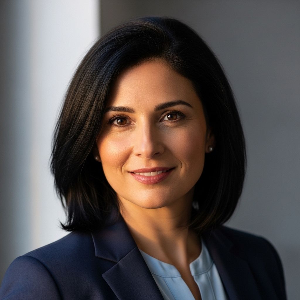 Портрет мужчины 35 лет с короткой стрижкой и очками, улыбающегося в камеру на нейтральном сером фоне